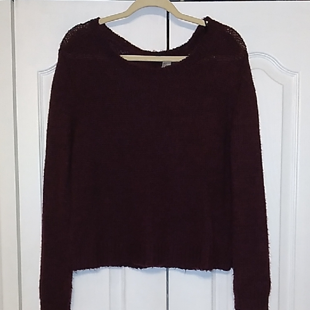 Divided Deep Maroon Sweater